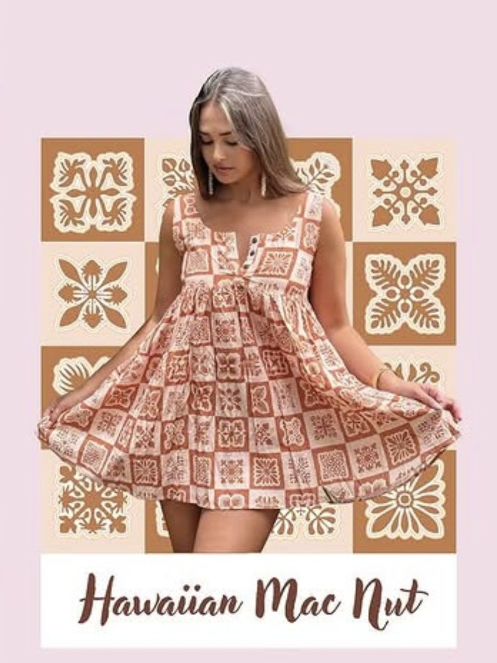 Hawaiian Mac Nut Lei Kinis Dress